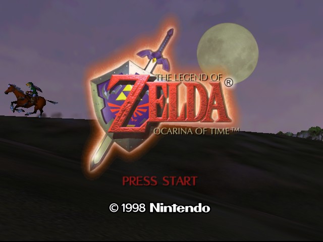 The Legend of Zelda - Ocarina of Time (Hi-Res Graphics) Title Screen
